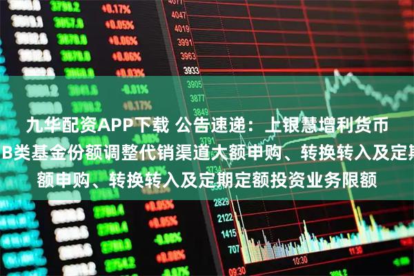 九华配资APP下载 公告速递：上银慧增利货币基金A类基金份额、B类基金份额调整代销渠道大额申购、转换转入及定期定额投资业务限额