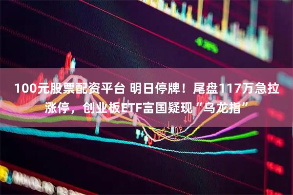 100元股票配资平台 明日停牌！尾盘117万急拉涨停，创业板ETF富国疑现“乌龙指”